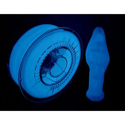 Devil Design PLA filament 1.75 mm, 1 kg (2.2 lbs) - glow in the dark blue