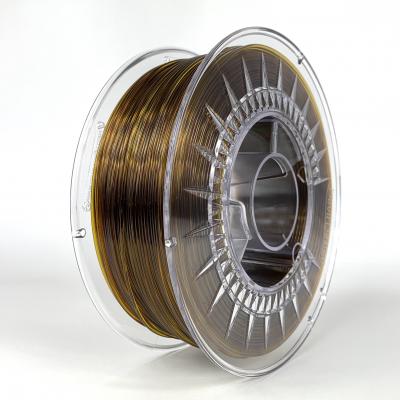 Devil Design PET-G filament 1.75 mm, 1 kg (2.0 lbs) - amber transparent