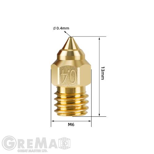 Spare parts Creality - CR -6 SE brass nozzle - 0.4 mm