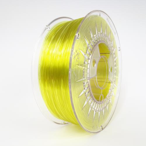PET - G Devil Design PET-G filament 1.75 mm, 1 kg (2.0 lbs) - bright yellow transparent
