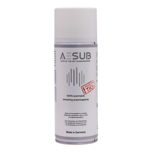 Preparing 3D printing and scanning AESUB white spray for 3D scanning